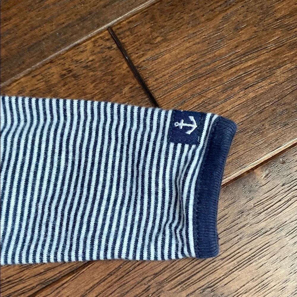 Janie and Jack Blue and White Footies One Piece